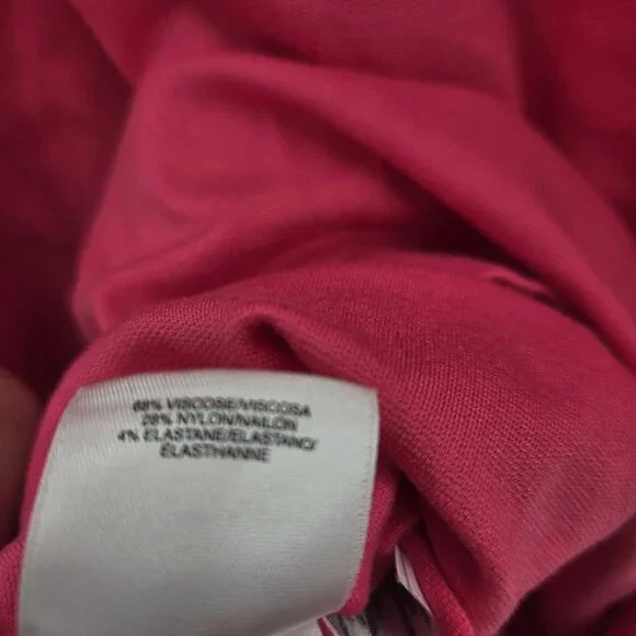 Anne Klein Hot Pink Off Shoulder Puff Sleeved Top Medium - Picture 11 of 14